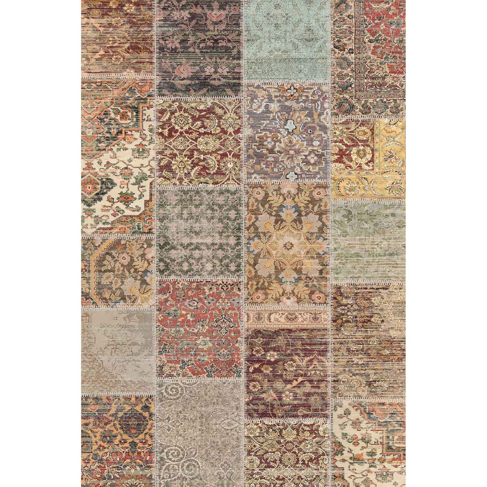 Tapis imprimé Nadine, imprimé chenille, fabriqué à la machine